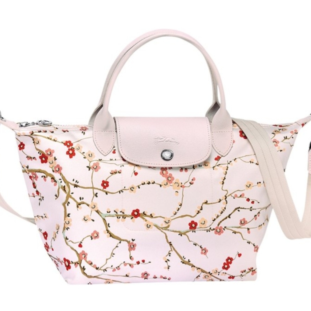 Longchamp Sakura Tote in Pink and Red